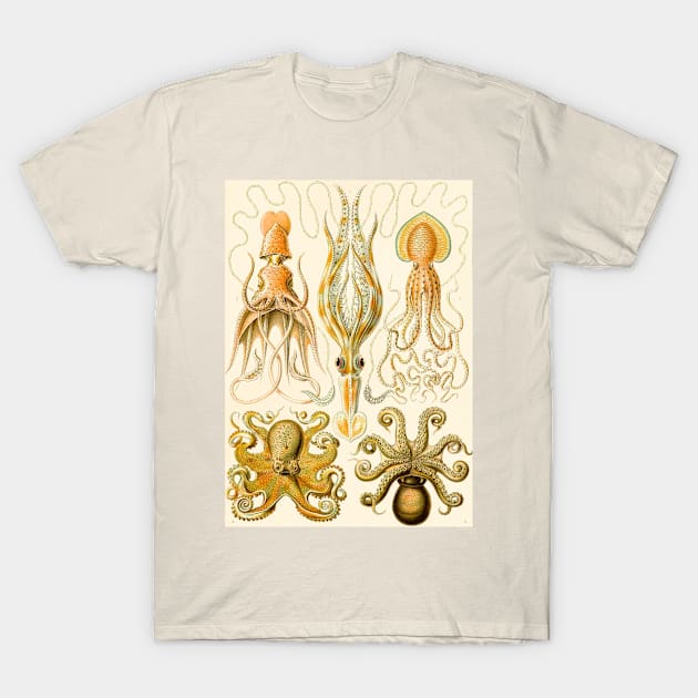 Vintage Underwater Octopus Illustration T-Shirt by codeclothes